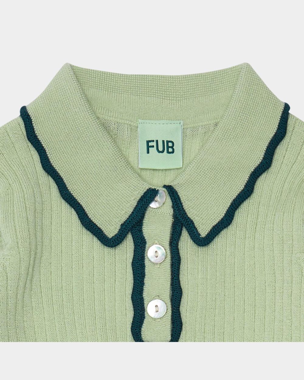 Fub 23aw Rib Polo PISTACHIO - 0723aw - pistachio - Lille Univers