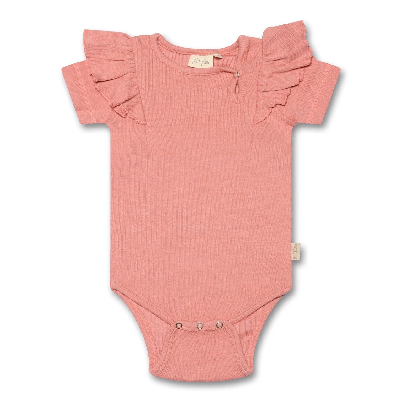 Petit Piao Organic Cotton Modal Frill Bodysuit-PP118 - Lille Univers