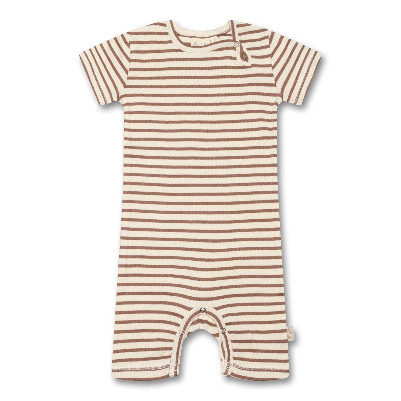 Petit Piao Organic Cotton Modal Striped Short Sleeve Jumpsuit-PP310 - Lille Univers