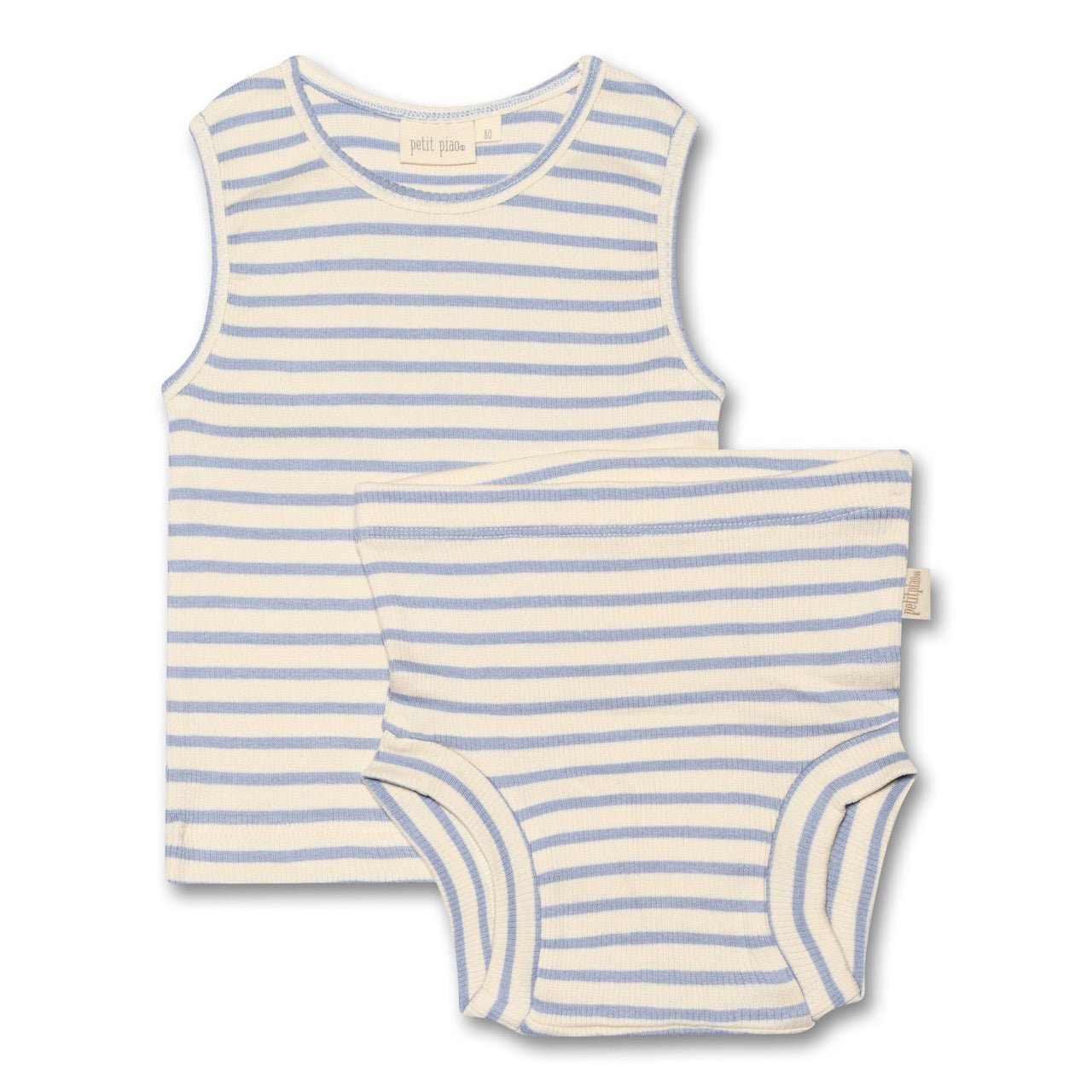 Petit Piao Organic Cotton Modal Striped Underwear Set-PP311 - Lille Univers