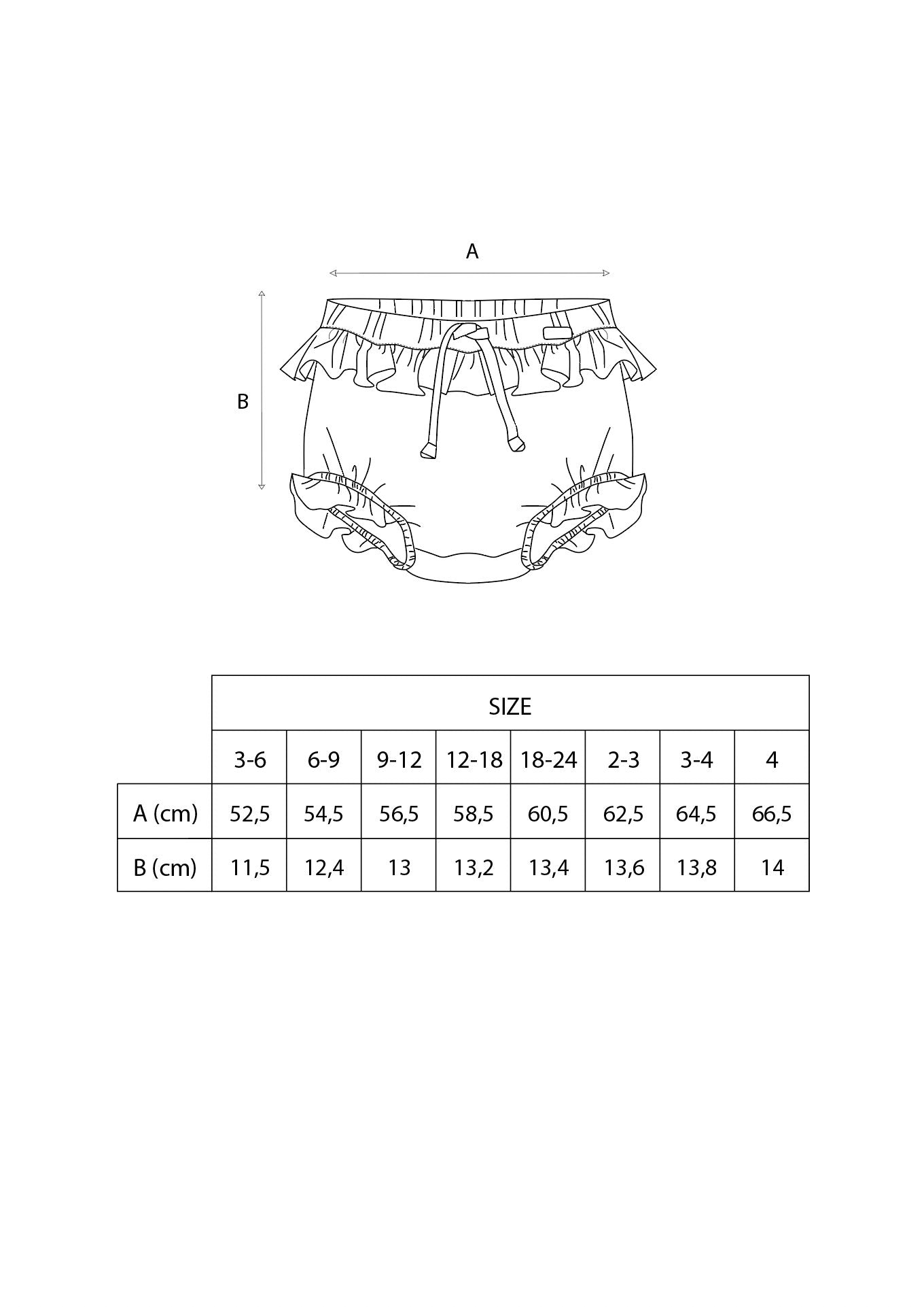 Popelin Floral culotte with frills-Mod.3.2 - Lille Univers