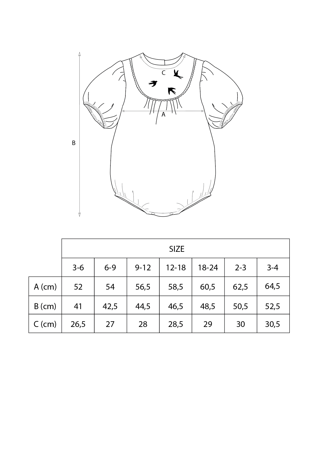 Popelin Off-white embroidered romper suit with yoke-Mod.7.1 - Lille Univers