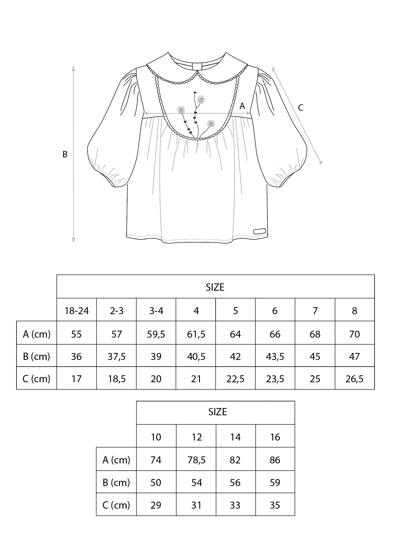 Popelin Sand shirt with yoke-Mod.29.2 - Lille Univers