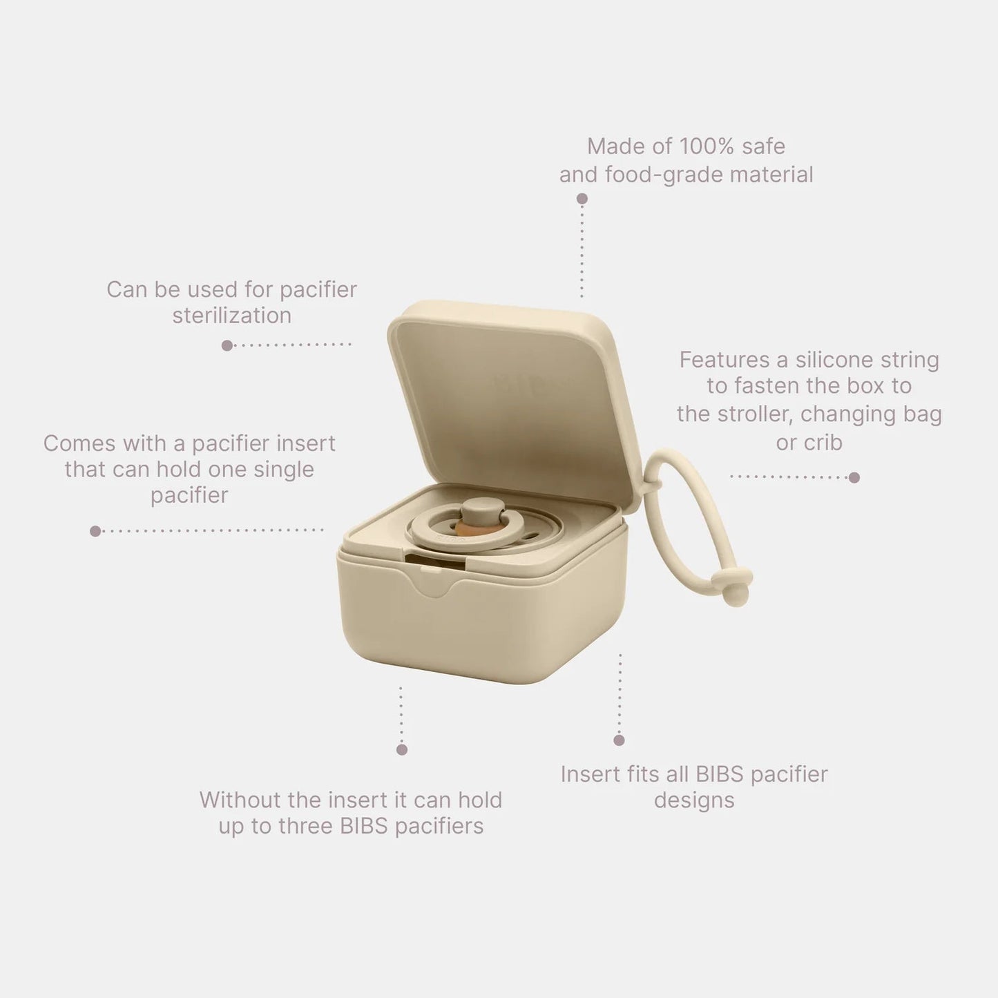 BIBS x LIBERTY Pacifier Box - Eloise Ivory-420011216 - Lille Univers