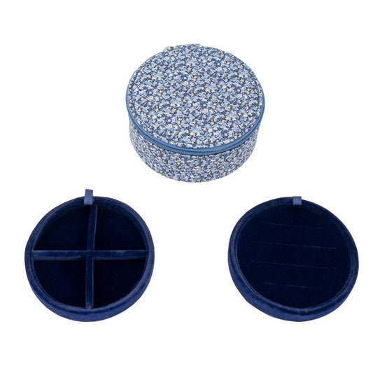 Bon Dep JEWELRY BOX ROUND MW LIBERTY PEPPER BLUE- - Lille Univers