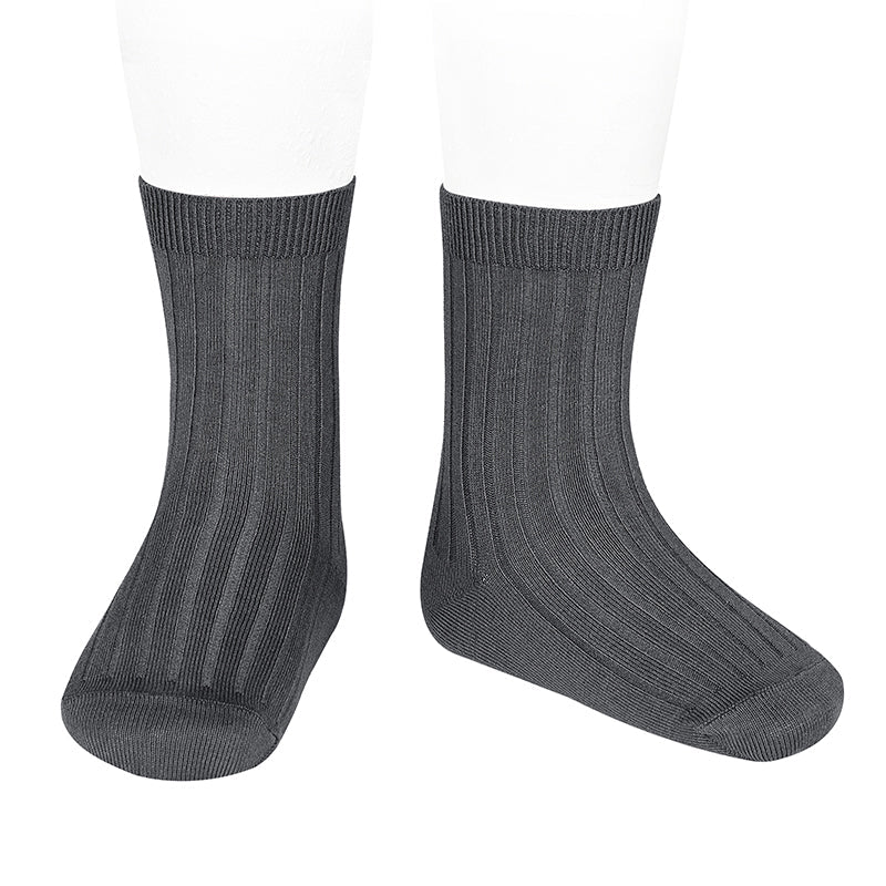 Condor Basic rib short socks ANTHRACITE-20164_290 - Lille Univers