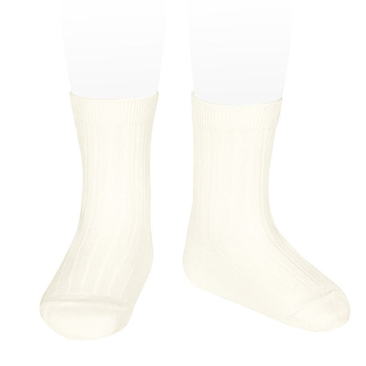 Condor Basic rib short socks BEIGE-20164_303 - Lille Univers