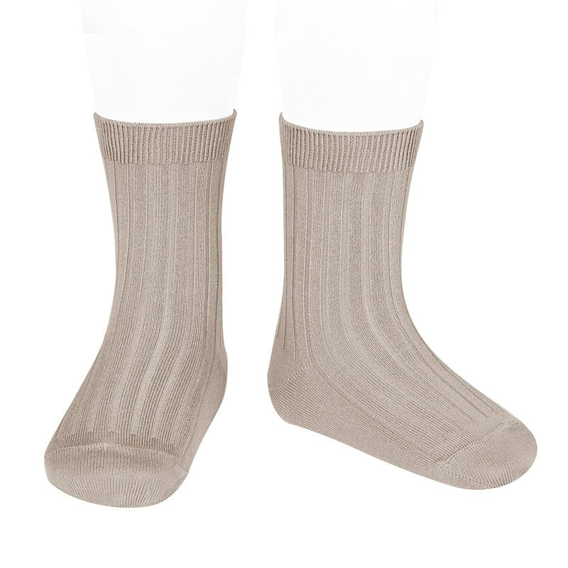 Condor Basic rib short socks STONE-20164_334 - Lille Univers
