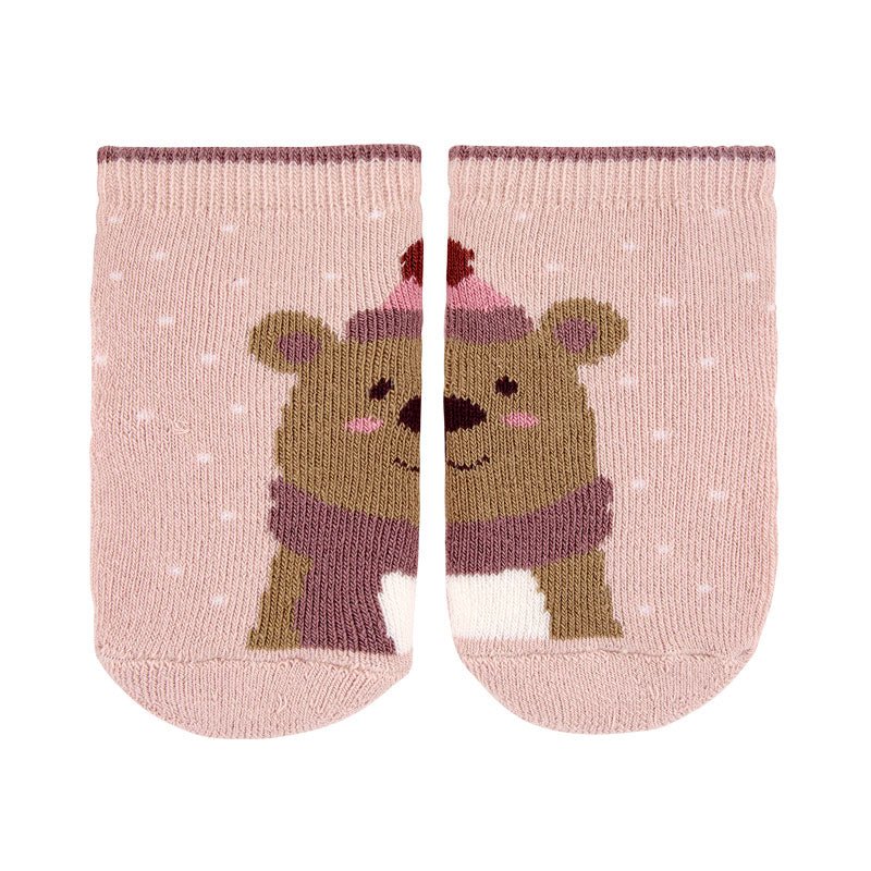 Condor Bear non-slip short socks OLD ROSE-39404_544 - Lille Univers