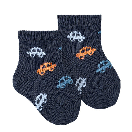 Condor Merino wool-blend car short socks NOUGAT-18504_948 - Lille Univers