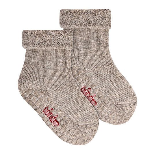 Condor Merino wool-blend terry non-slip socks NOUGAT-12323_901 - Lille Univers