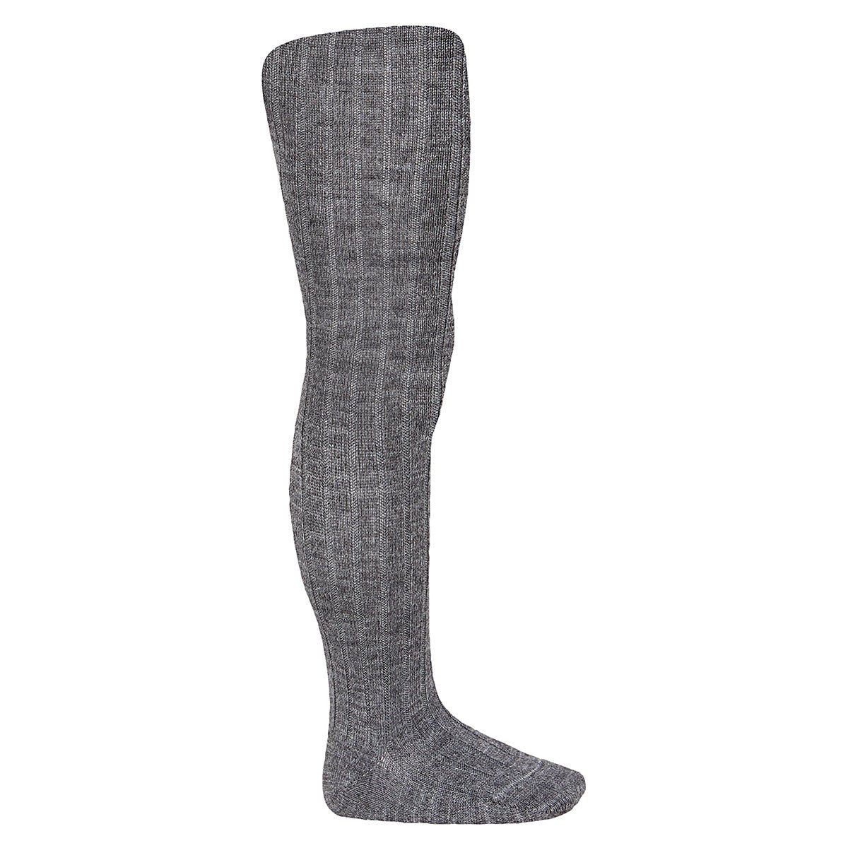 Condor Wool rib tights LIGHT GREY-12161_967 - Lille Univers