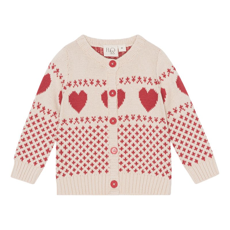 FLOESS BABETTE CARDIGAN - POPPY RED-F10137 - Lille Univers