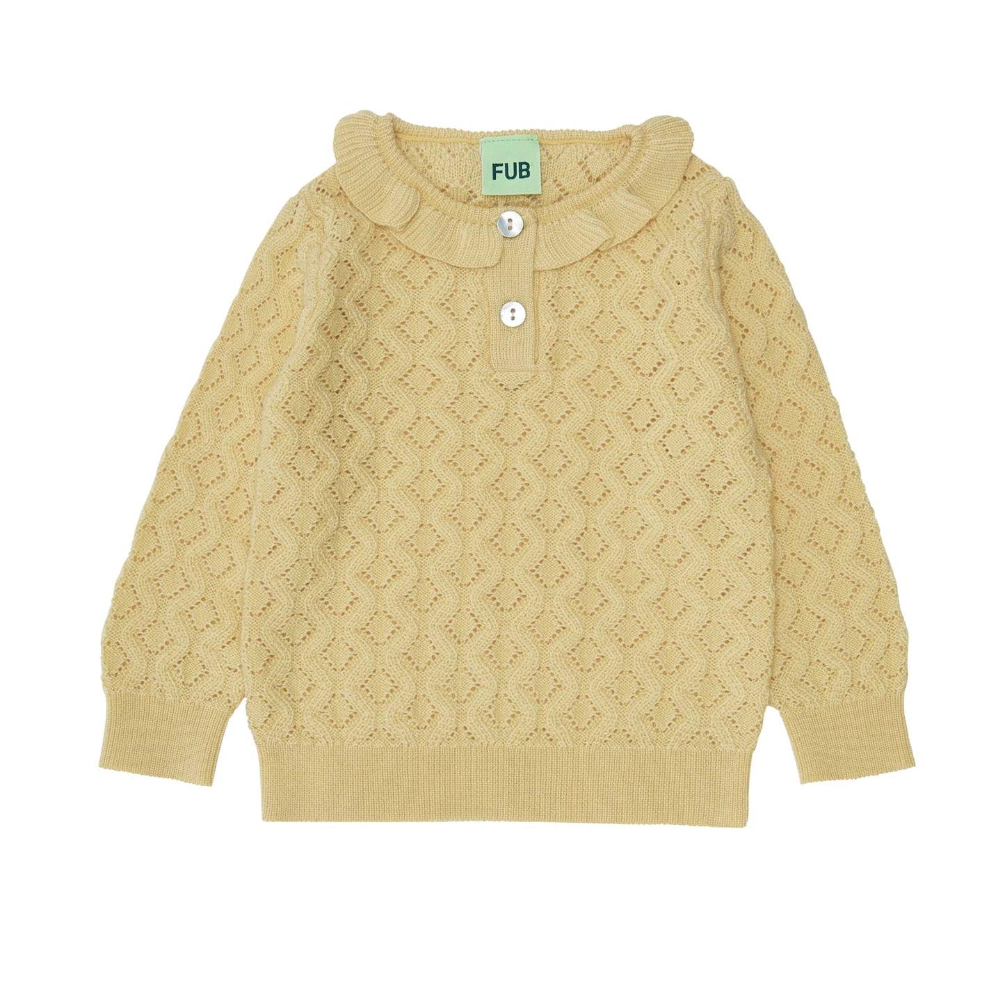 Fub Baby Pointelle Blouse, buttermilk- - Lille Univers