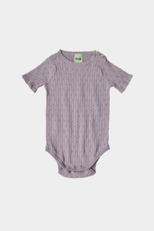 FUB Baby Pointelle Body heather-4624SS_heather - Lille Univers