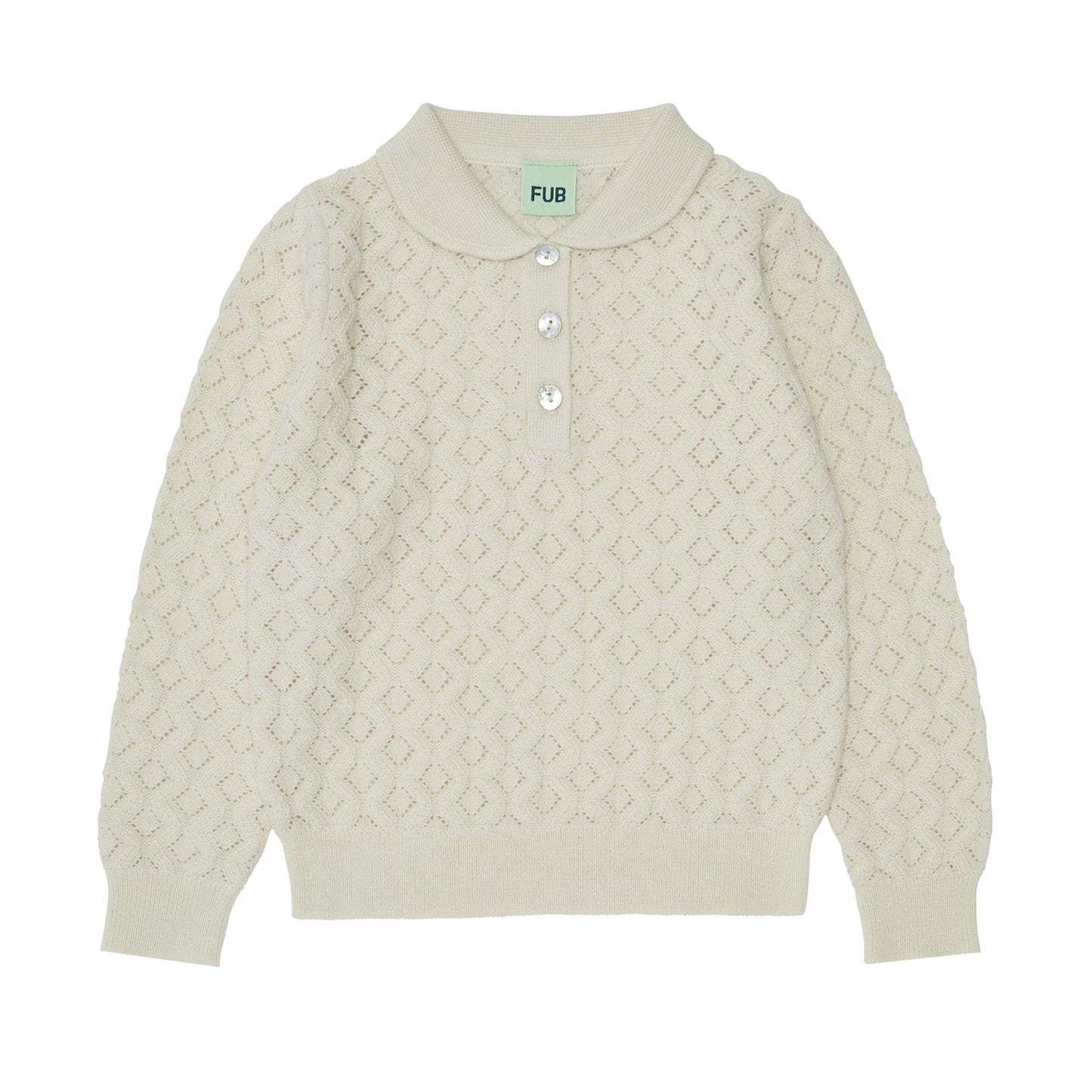 Fub Pointelle Polo-1523AW-ECRU - Lille Univers