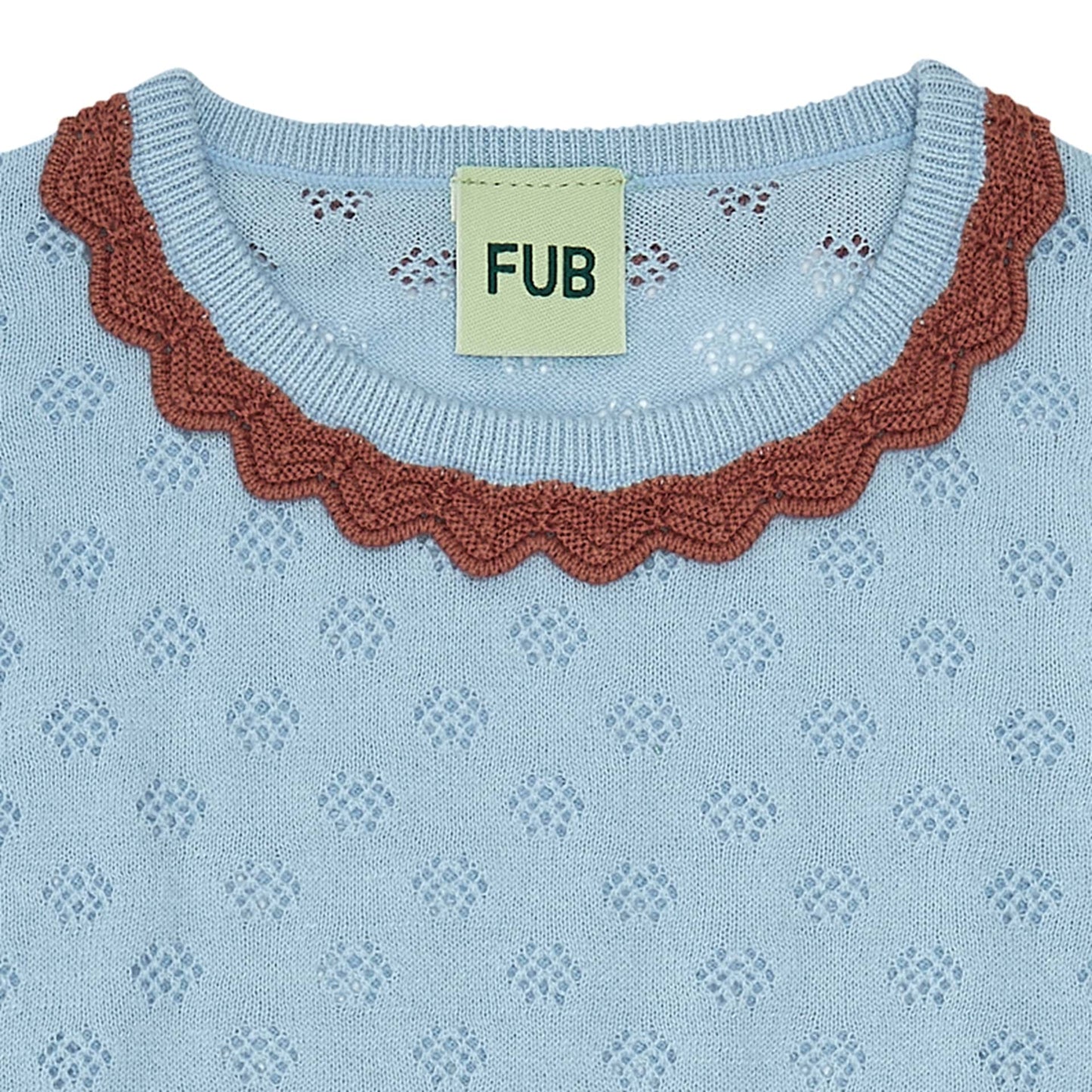 Fub pointelle T-Shirt, glacier-0723SS-glacier - Lille Univers