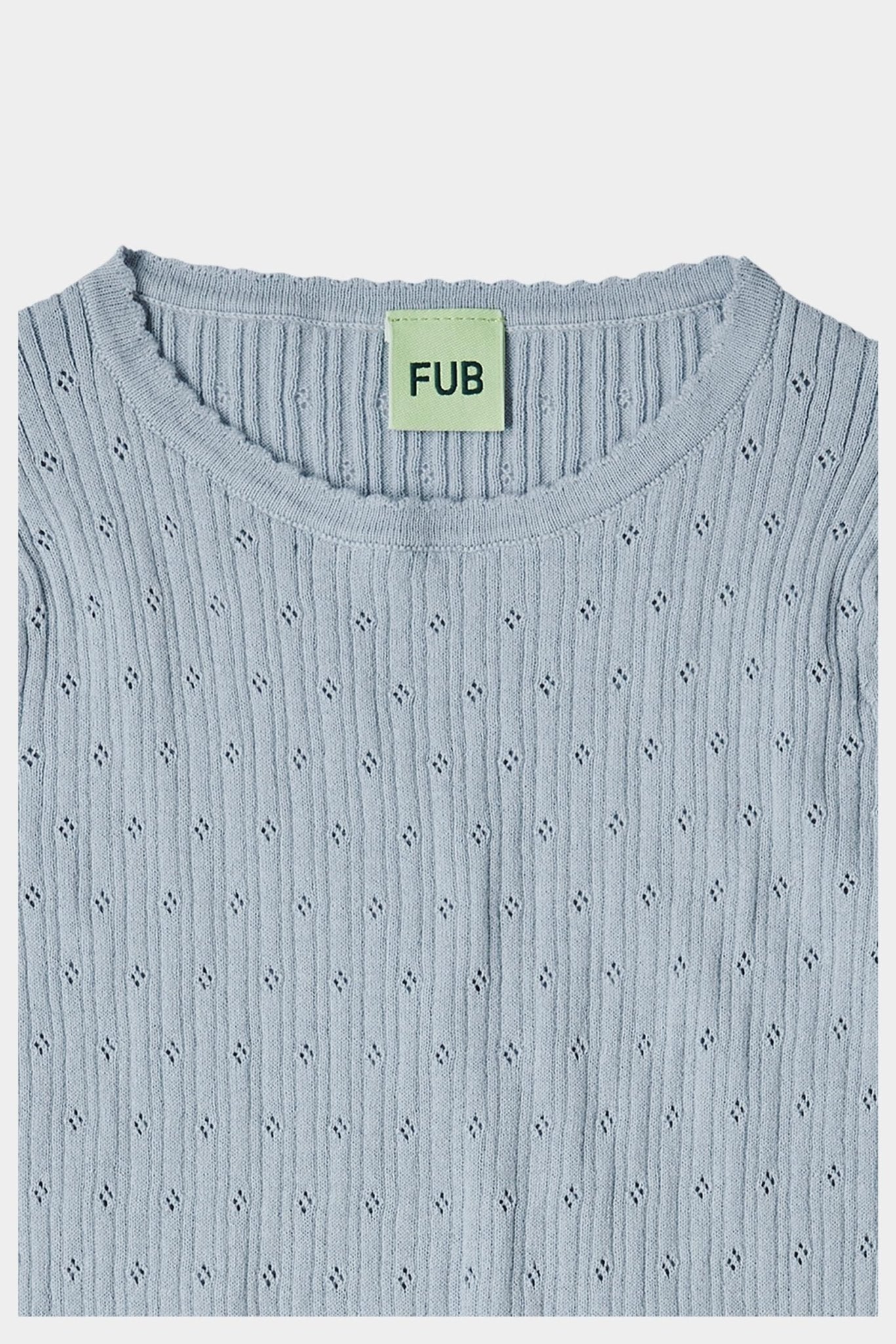 FUB Pointelle Tee cloud-0424SS_cloud - Lille Univers