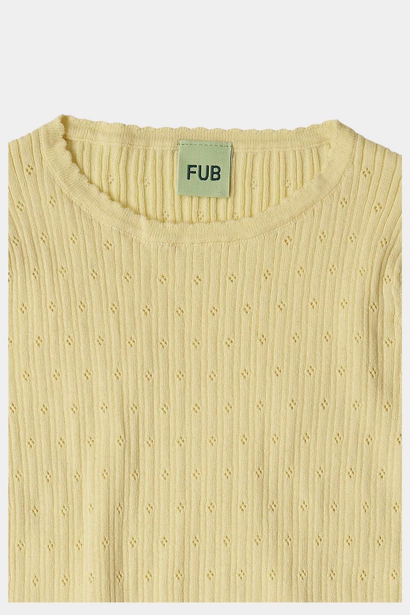 FUB Pointelle Tee corn-0424SS_corn - Lille Univers