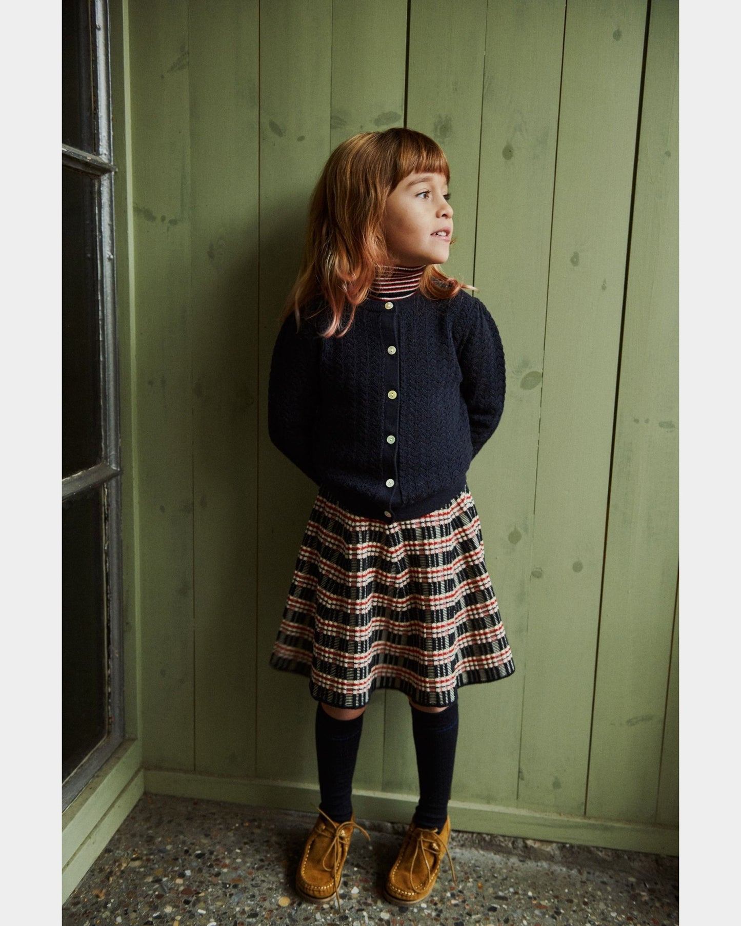 Fub Rib Skirt, dark navy-2123aw-darknavy - Lille Univers