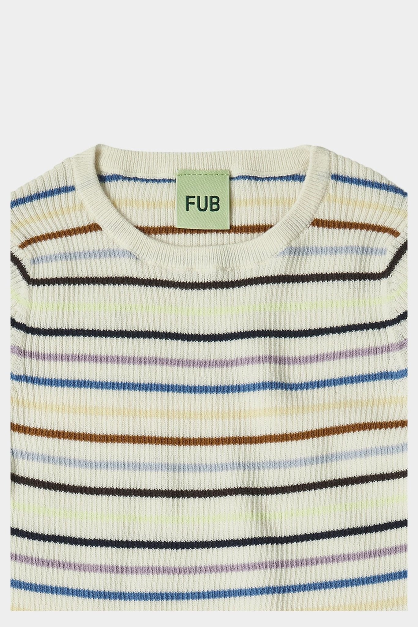 FUB Rib Tee multi stripe-0324SS_multistripe - Lille Univers