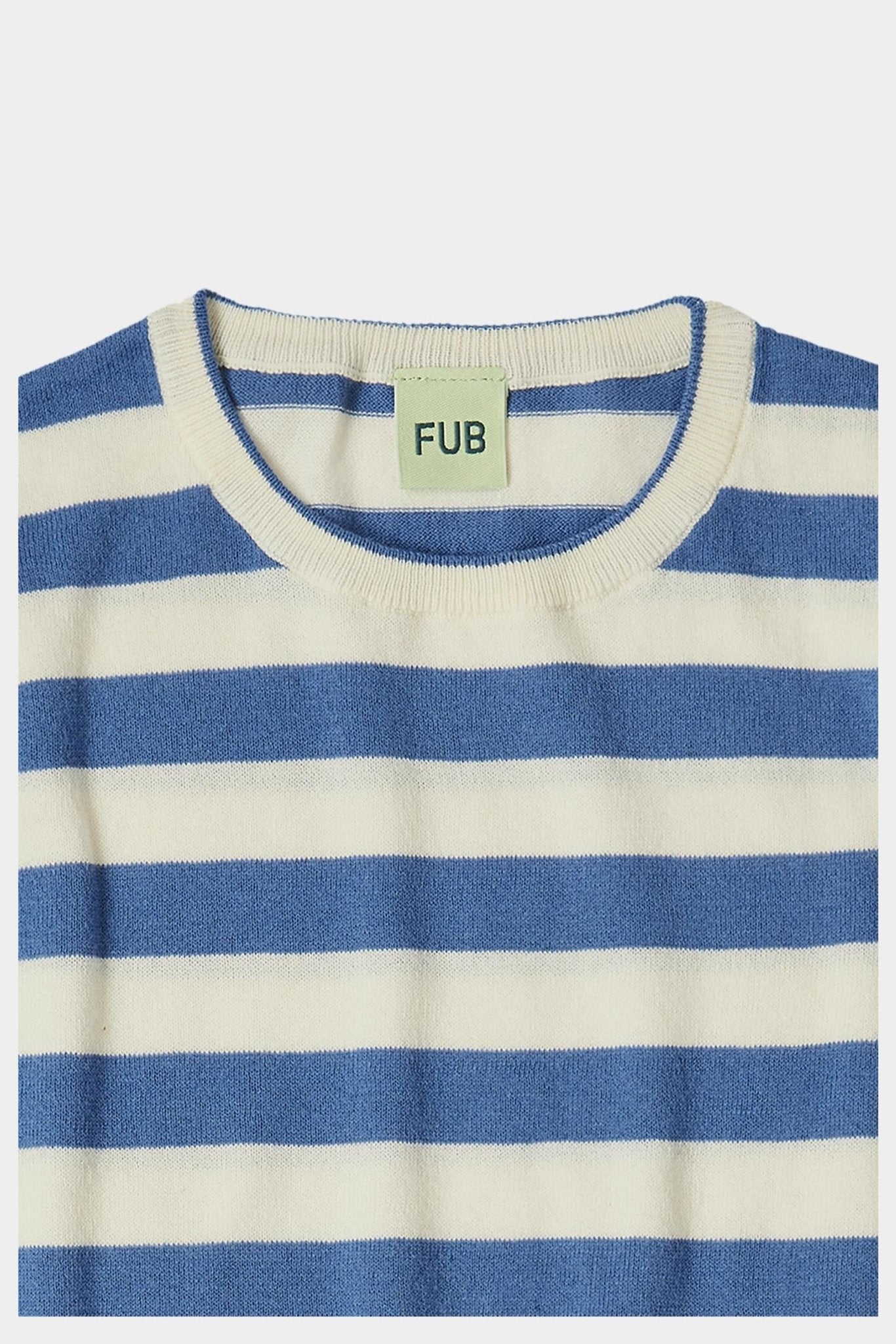 FUB Striped T-shirt ecru/azure-0224SS_ecruazure - Lille Univers