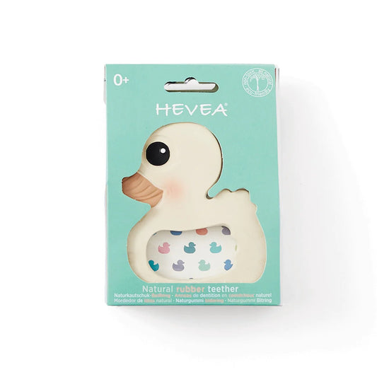 HEVEA KAWAN DUCK TEETHER IN NATURAL RUBBER- - Lille Univers