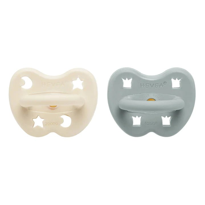 HEVEA NATURAL RUBBER PACIFIER ROUND 3-36 MONTHS TWO-PACK-NATURAL RUBBER PACIFIER ROUND 3-36 MONTHS TWO-PACK - Lille Univers