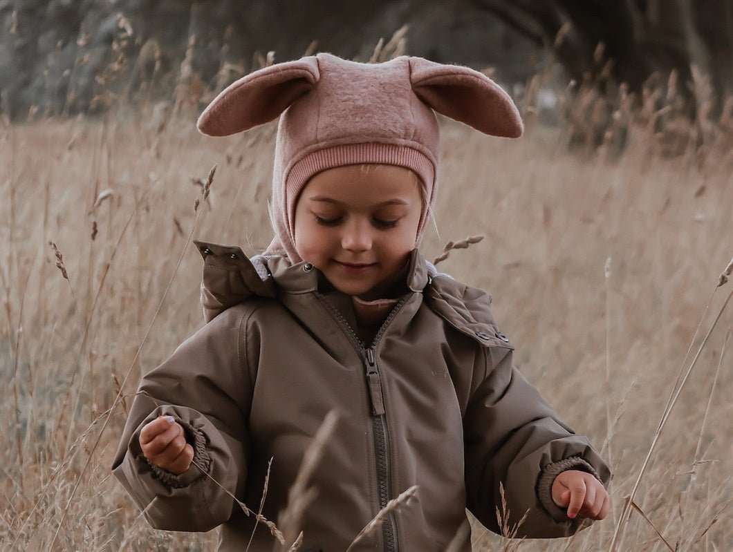 HUTTEliHUT Balaclava Ears Wool Bunny - Rose