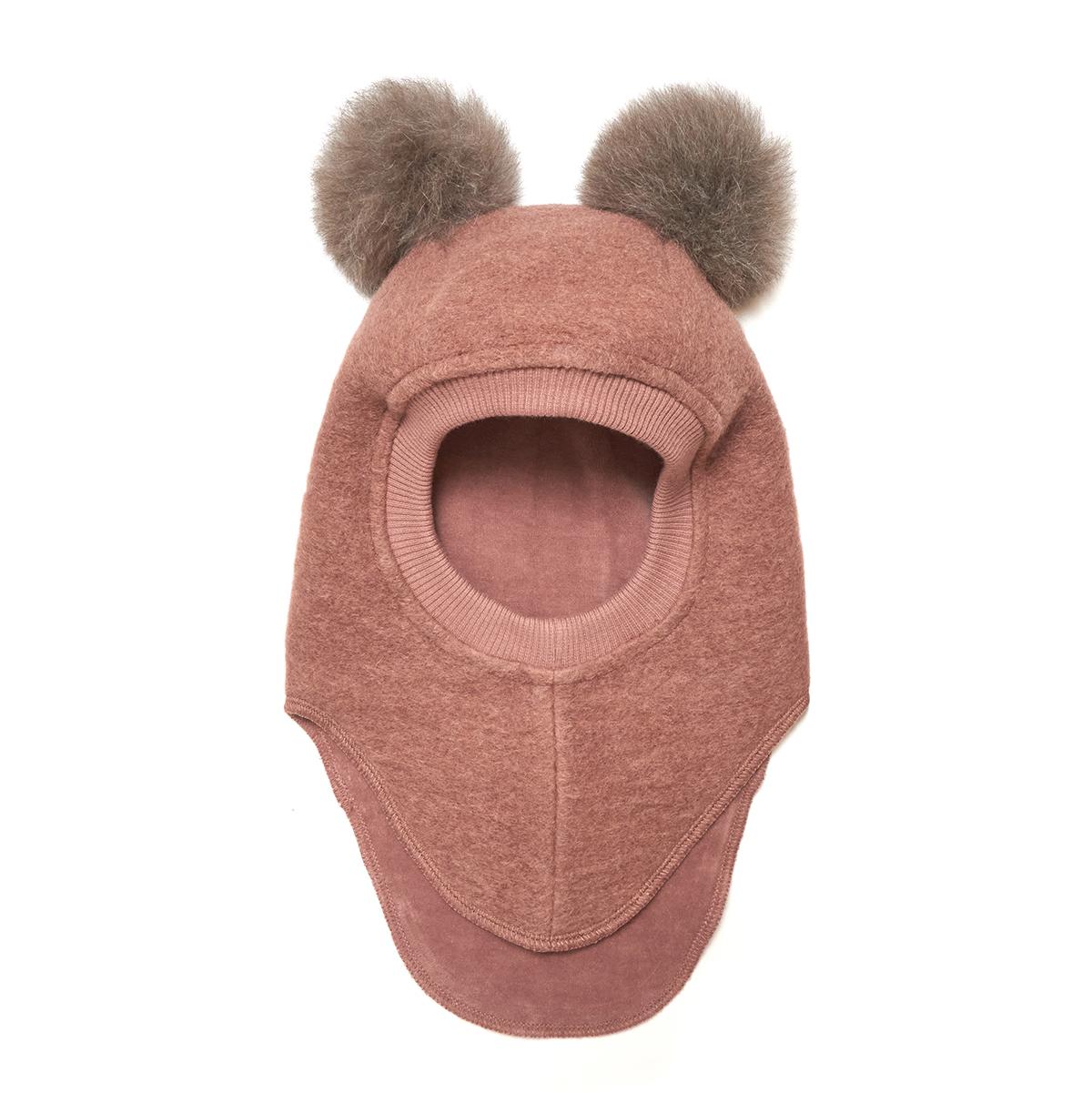 HUTTEliHUT - Balaclava W. Alpaca Pompoms Rose