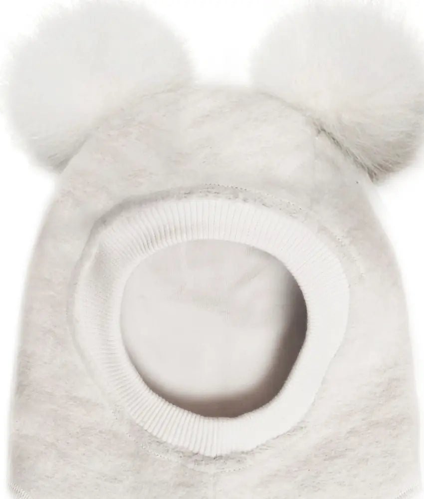 HUTTEliHUT - Balaclava W. Alpaca Pompoms Snow White