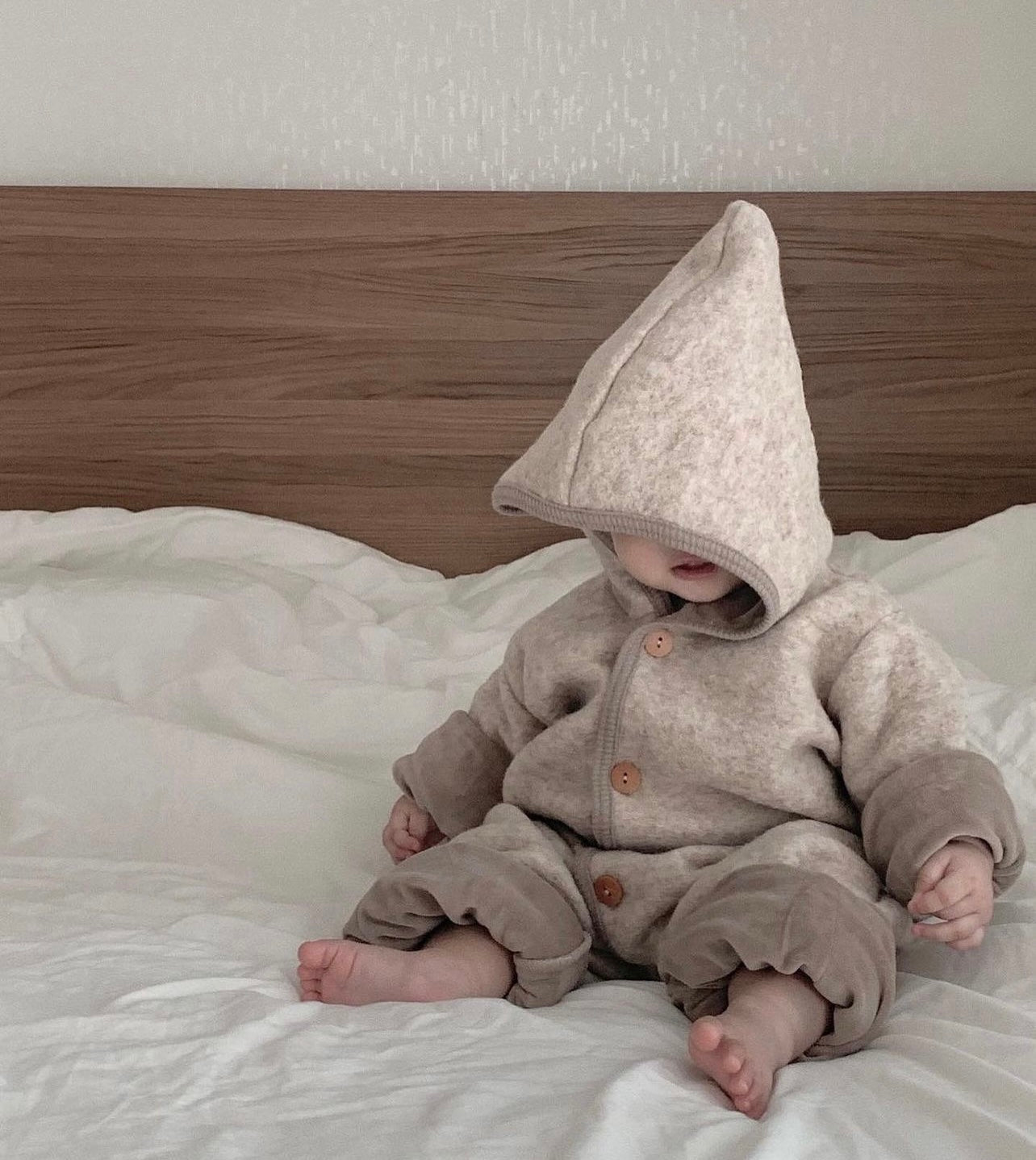 HUTTEliHUT - Pram Suit Pixie Soft Wool Camel