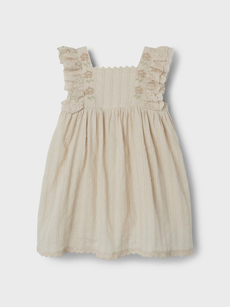 Lil Atelier NMFFANNIE SL LOOSE DRESS LIL – Sandshell-13228825_Sandshell - Lille Univers