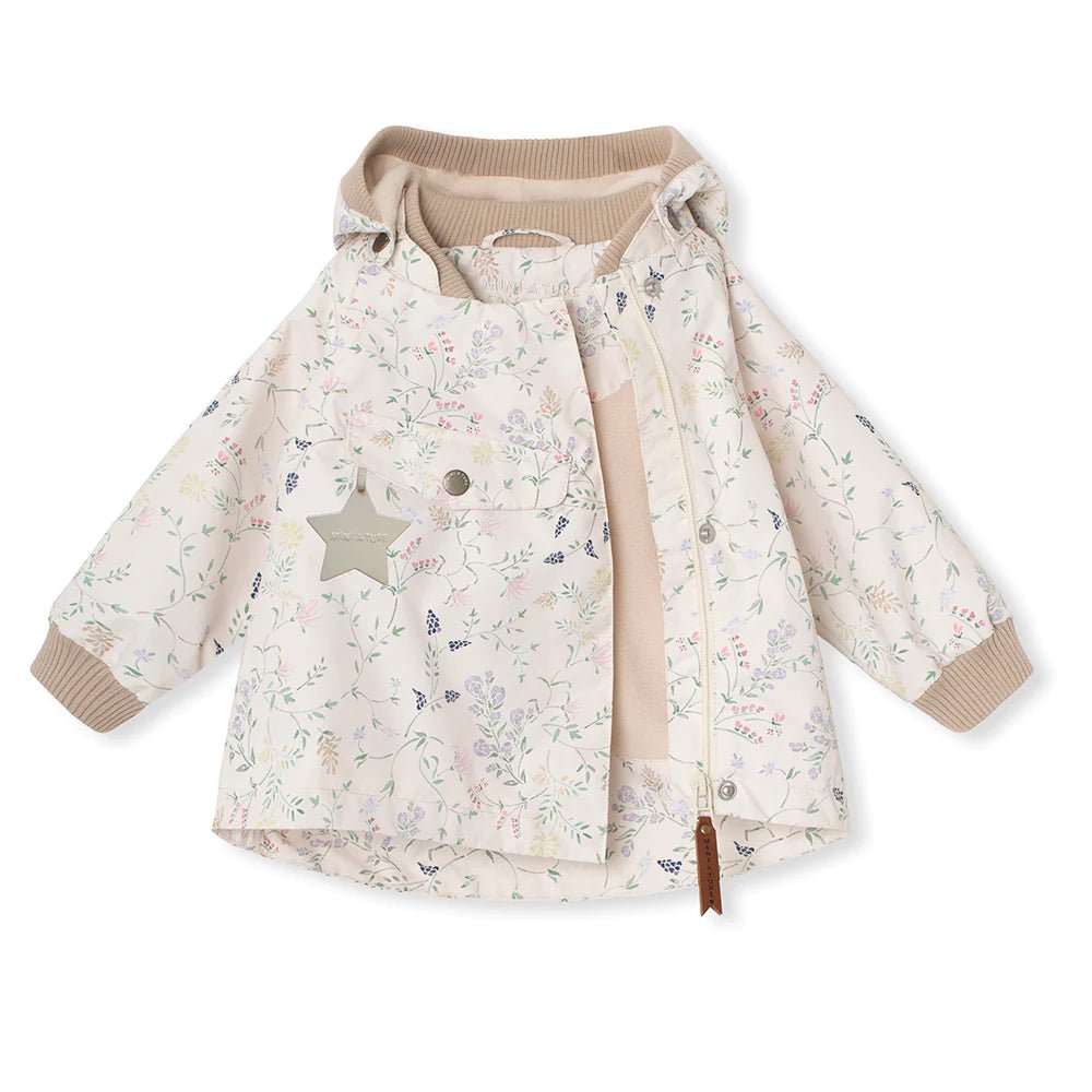 MATWAI FLEECE LINED PRINTED SPRING JACKET. GRS Ancient flowers