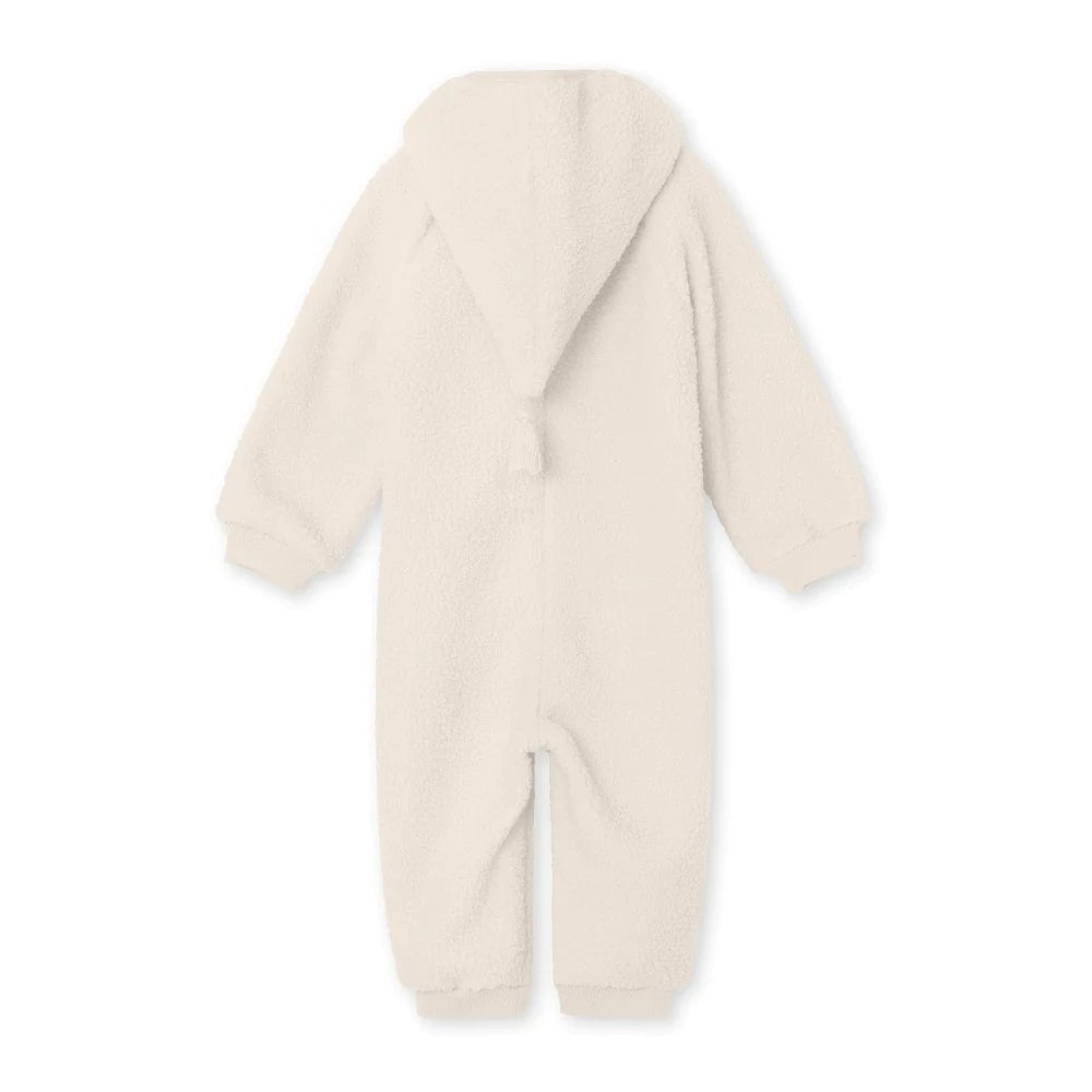 MINI A TURE MATADEL TEDDYFLEECE JUMPSUIT. GRS White swan-MATADEL0300 - Lille Univers