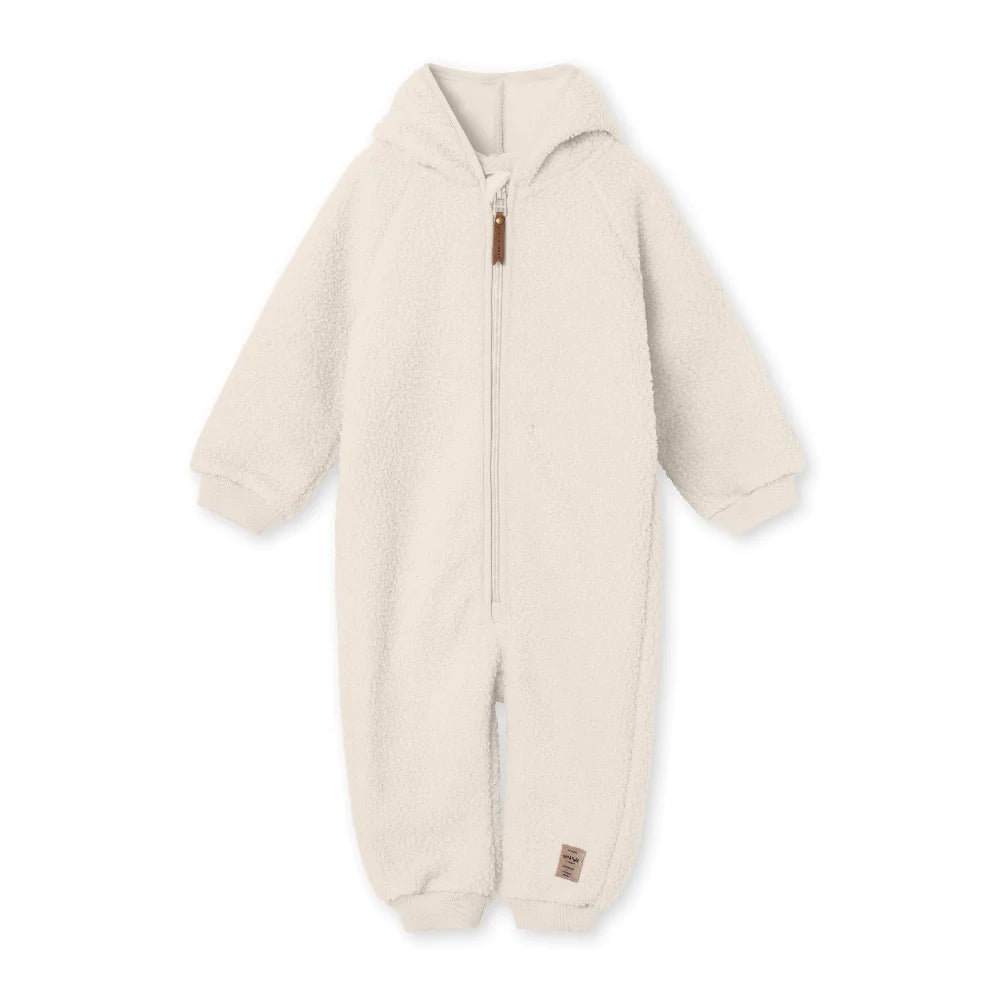 MINI A TURE MATADEL TEDDYFLEECE JUMPSUIT. GRS White swan-MATADEL0300 - Lille Univers