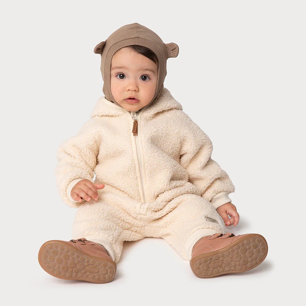MINI A TURE MATADEL TEDDYFLEECE JUMPSUIT. GRS White swan-MATADEL0300 - Lille Univers