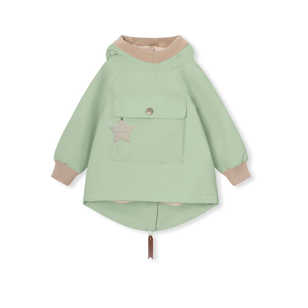 MINI A TURE MATBABYVITO FLEECE LINED SPRING ANORAK. GRS Dusty light green