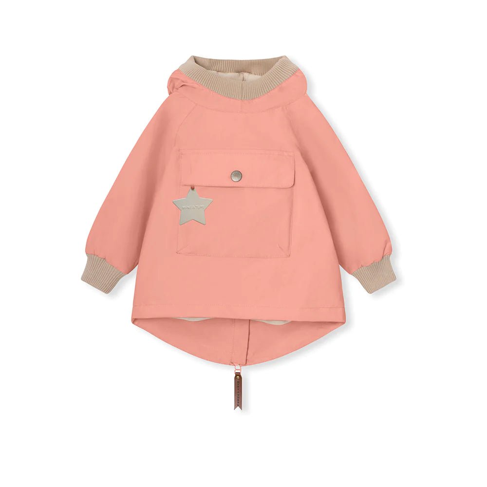 MINI A TURE MATBABYVITO FLEECE LINED SPRING ANORAK. GRS Rosette rose