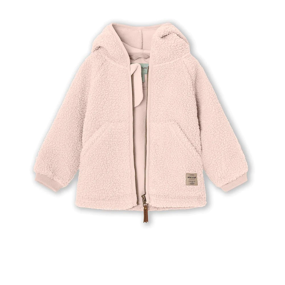 MINI A TURE MATLIFF TEDDYFLEECE JACKET. GRS Mauve chalk