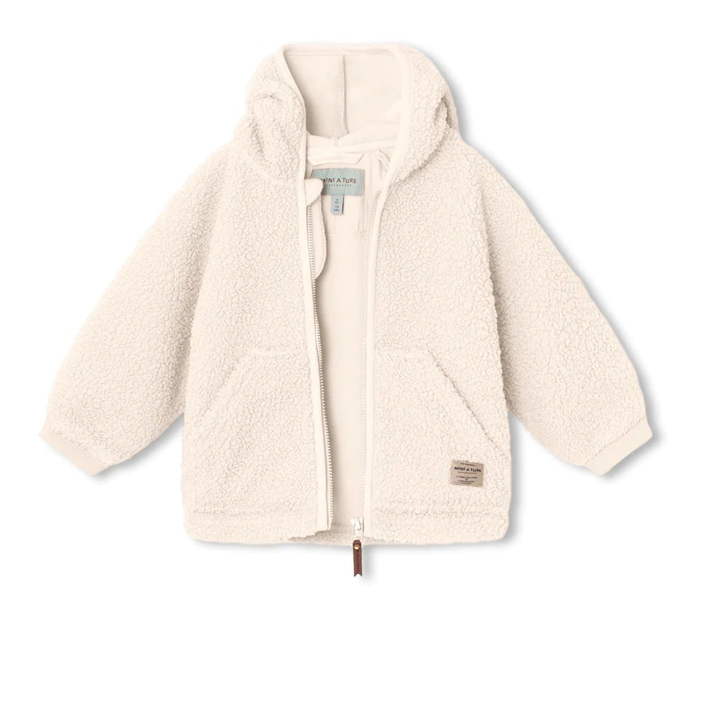 MINI A TURE MATLIFF TEDDYFLEECE JACKET. GRS White Swan