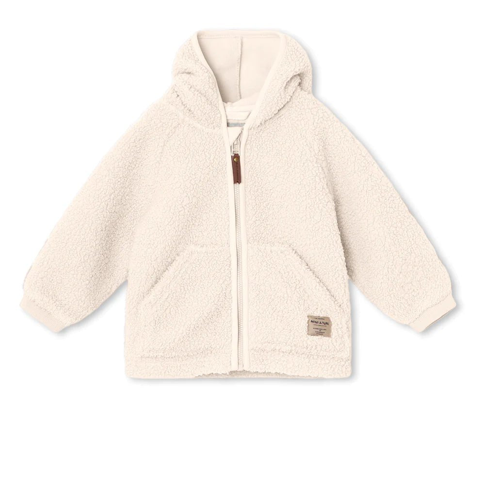 MINI A TURE MATLIFF TEDDYFLEECE JACKET. GRS White Swan