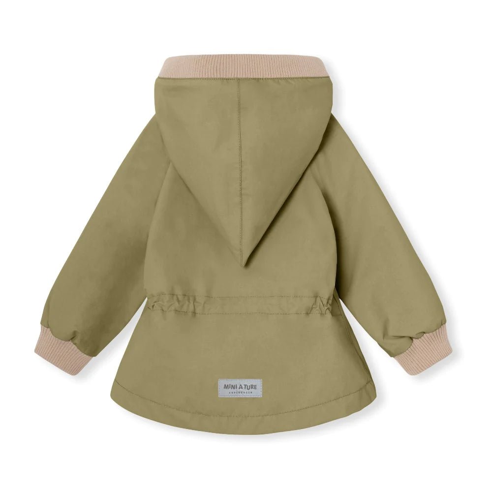 MINI A TURE MATWAI fleece lined spring jacket. GRS. Aloe green