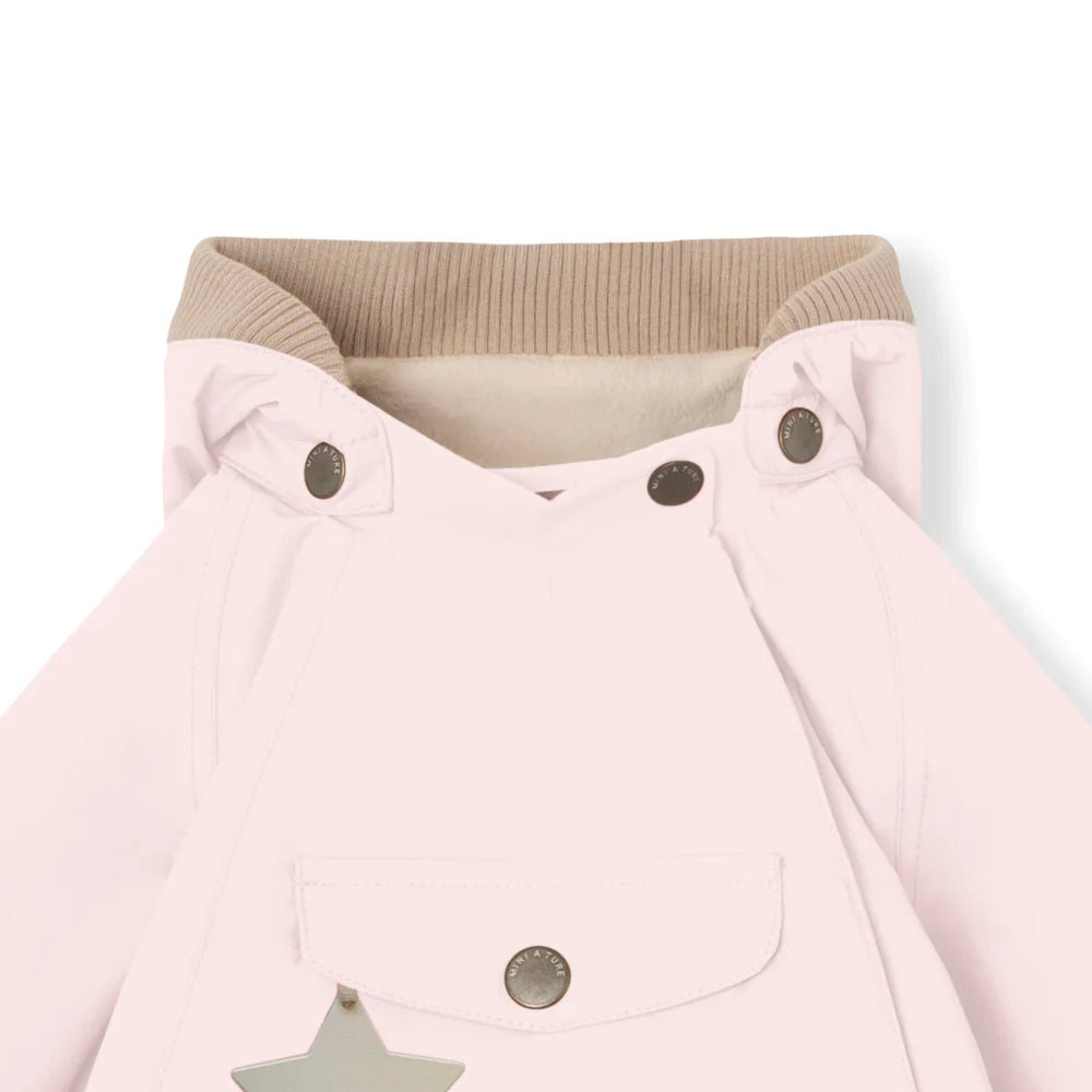 MINI A TURE MATWAI fleece lined spring jacket. GRS. Mauve chalk
