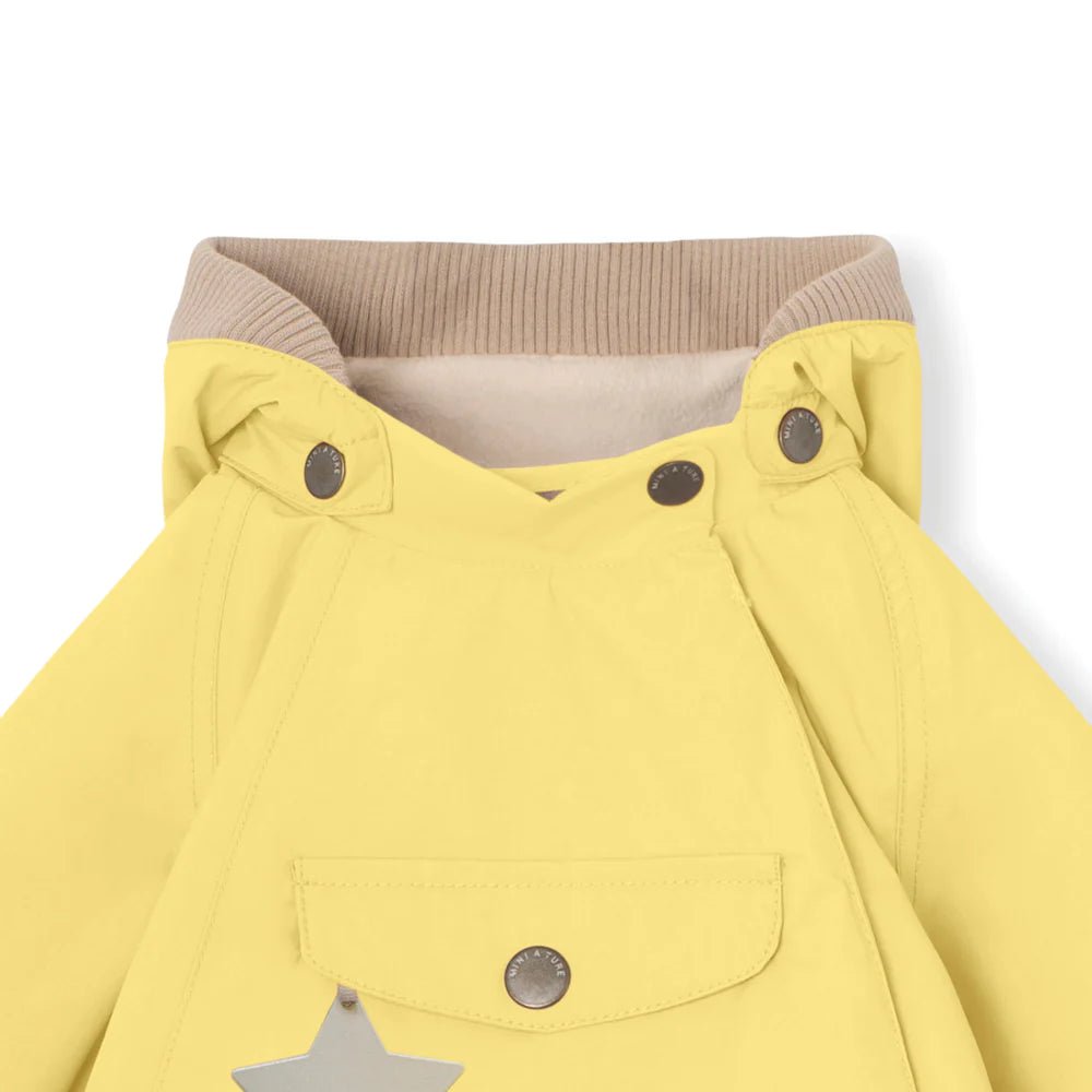 MINI A TURE MATWAI fleece lined spring jacket. GRS. Muted lime