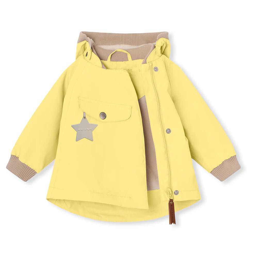 MINI A TURE MATWAI fleece lined spring jacket. GRS. Muted lime