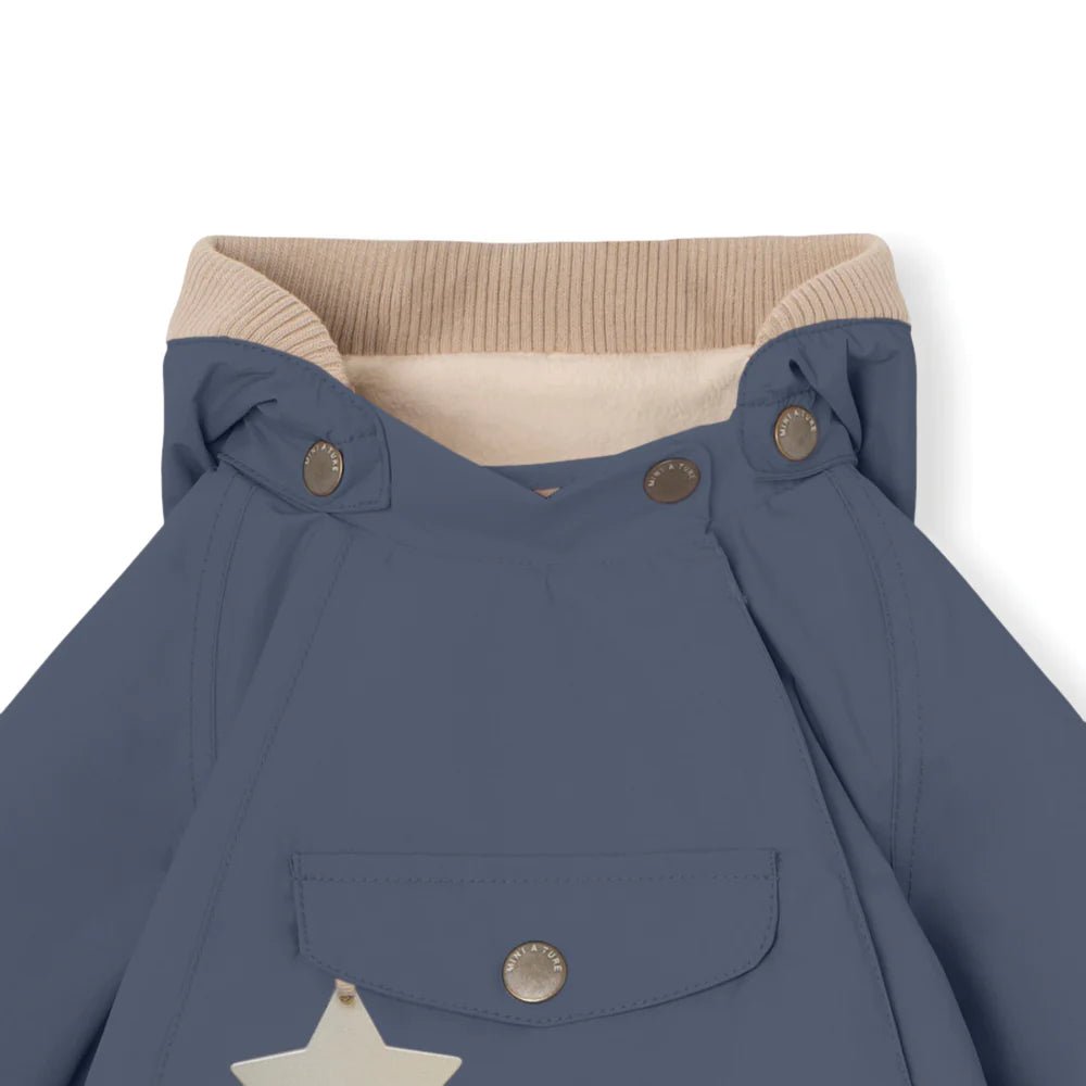 MINI A TURE MATWAI fleece lined spring jacket. GRS. Ombre blue