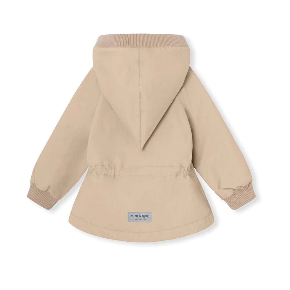 MINI A TURE MATWAI fleece lined spring jacket. GRS. Sesame