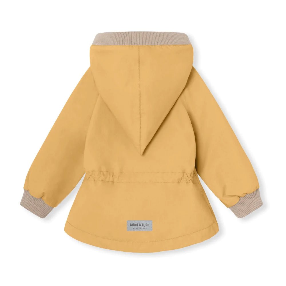 MINI A TURE MATWAI fleece lined spring jacket. GRS. Taffy yellow