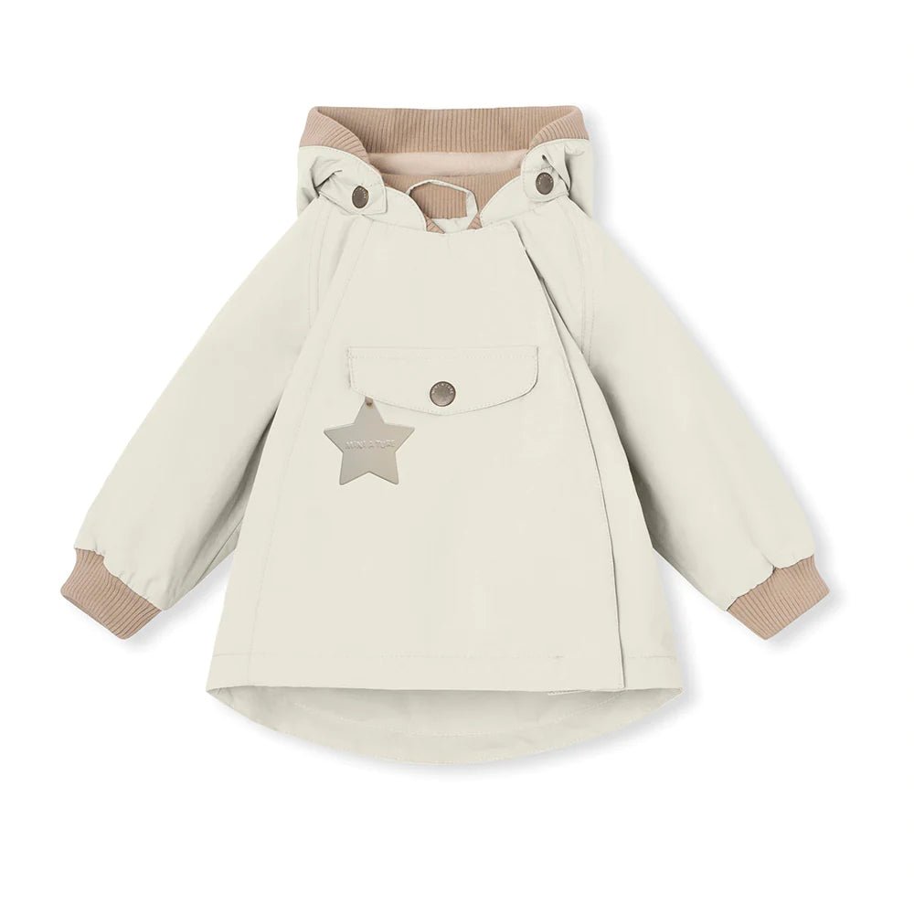 MINI A TURE MATWAI fleece lined spring jacket. GRS. White swan